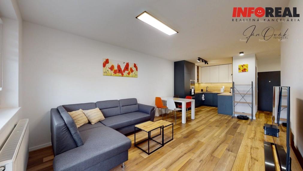 PRENÁJOM v NOVOSTAVBE: 2 izb. byt s balónom a parkovacím miestom, 2p. zo 7., Bukovecká ul,, Nad Jazerom