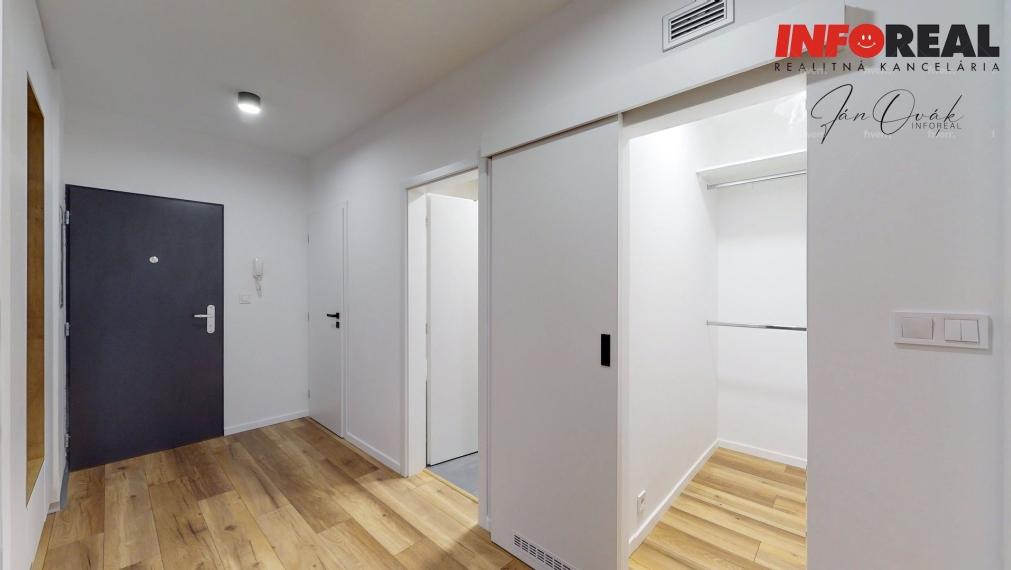 PRENÁJOM v NOVOSTAVBE: 2 izb. byt s balónom a parkovacím miestom, 2p. zo 7., Bukovecká ul,, Nad Jazerom