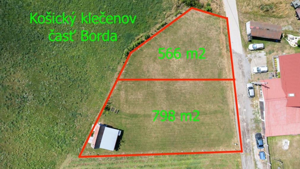 Stavebný pozemok 798 m2, KOŠICKÝ KLEČENOV - Borda,krásne prostredie pri lese