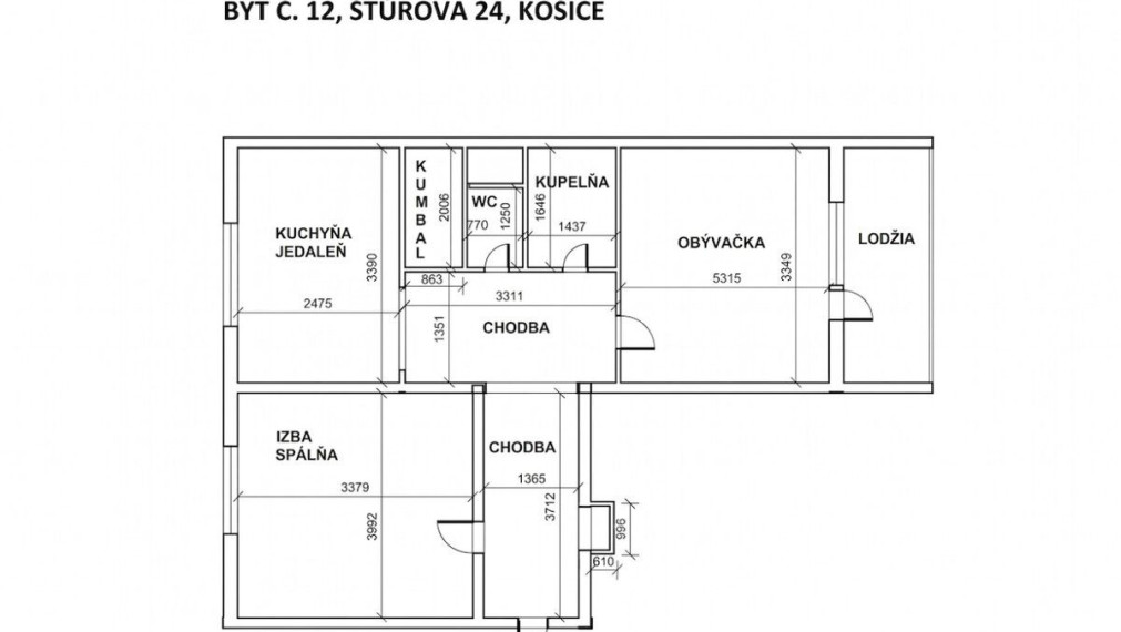 REZERVOVANÉ. 2 izbový tehlový byt 57 M2 + balkón, Štúrova ul.(v blízkosti Aupark), parkovanie vo dvore.