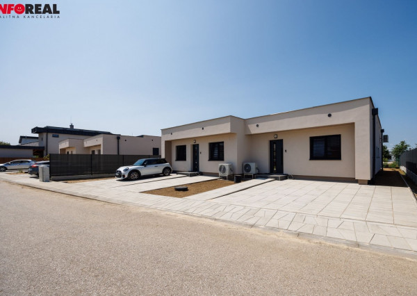 NOVOSTAVBA 4 izbového domu Rybárska ul., IBV Pri jazere, terasa, tepelné čerpadlo, pozemok 409 m2
